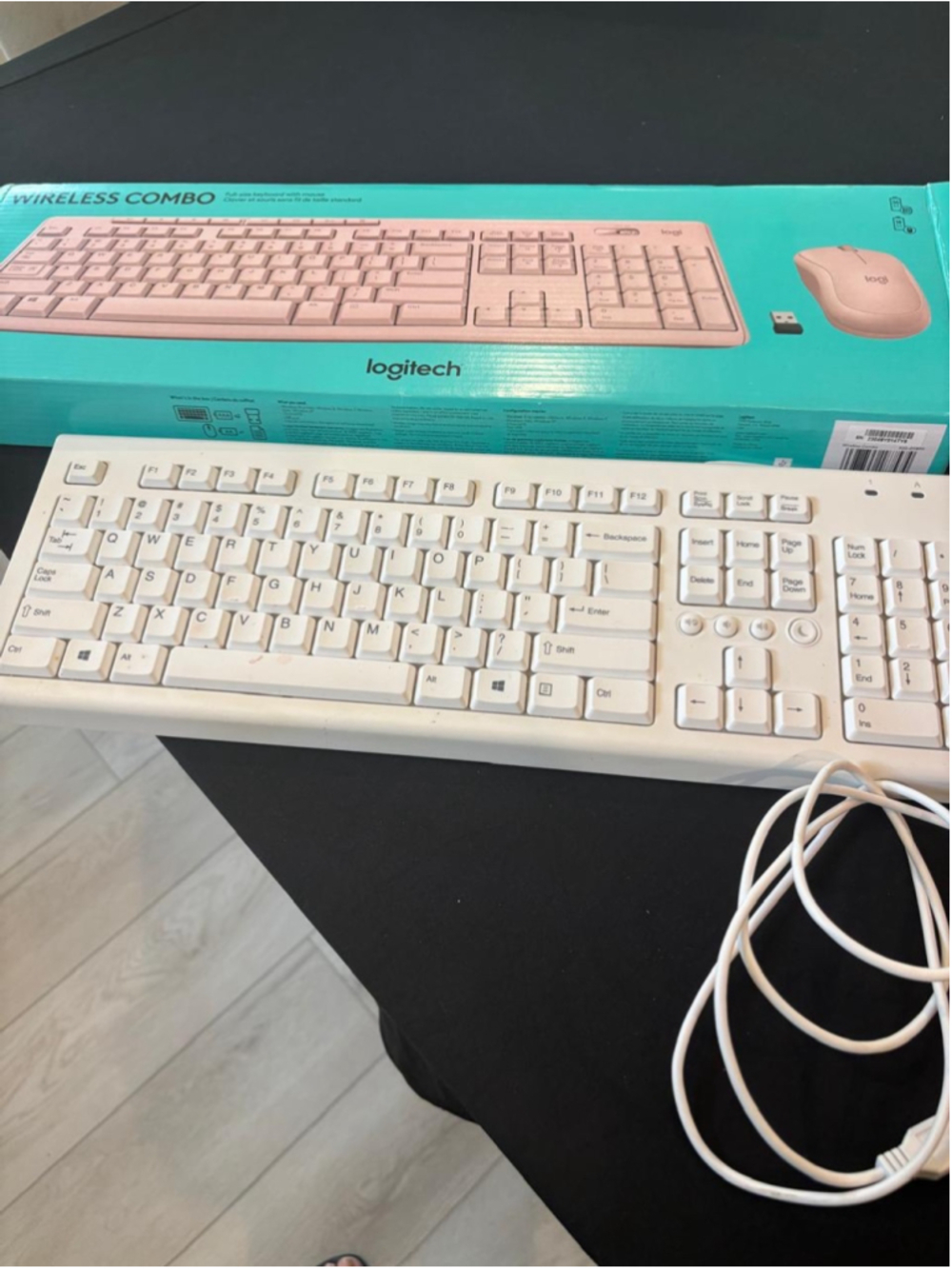 Wired USB Computer Keyboard White #S67